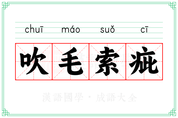 吹毛索疵 吹毛索疵