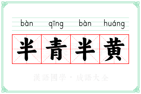 半青半黄 半青半黄