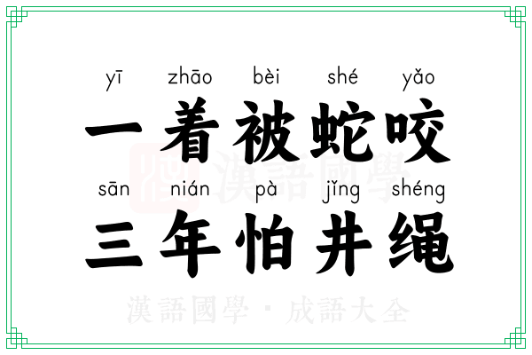 一着被蛇咬,三年怕井绳 一着被蛇咬,三年怕井绳