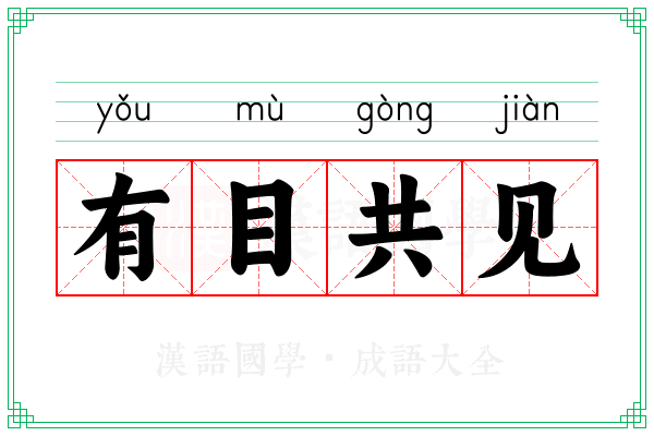 有目共见 有目共见