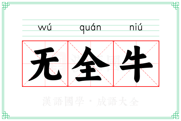 无全牛