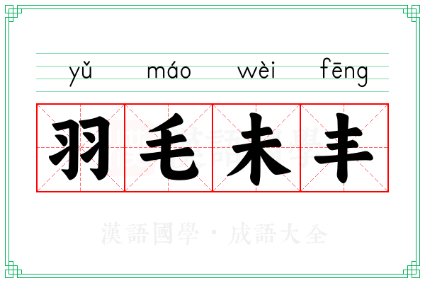 羽毛未丰 羽毛未丰