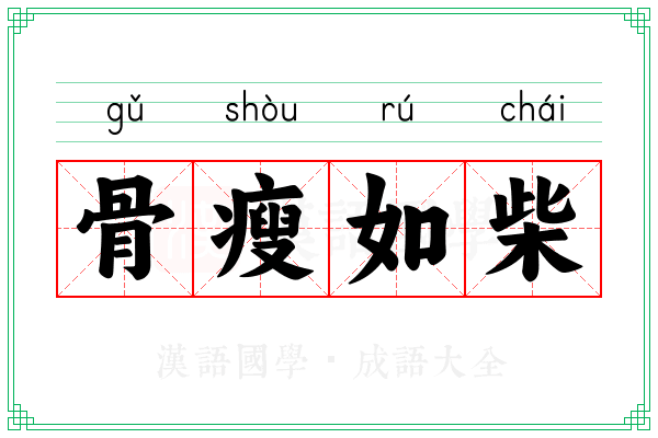 骨瘦如柴 骨瘦如柴