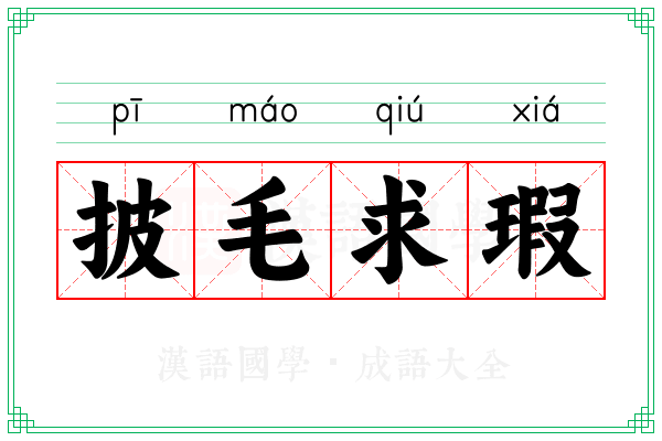 披毛求瑕 披毛求瑕