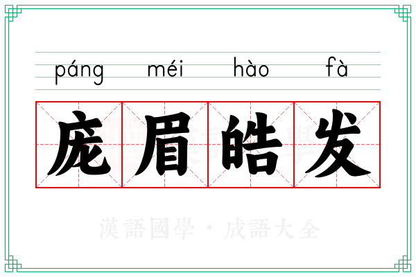 庞眉皓发