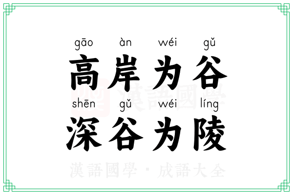 高岸为谷，深谷为陵
