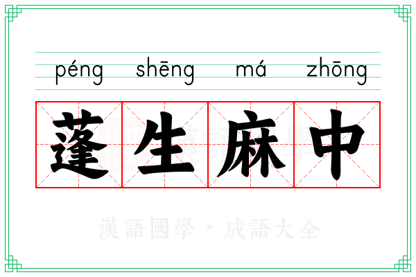 蓬生麻中 蓬生麻中