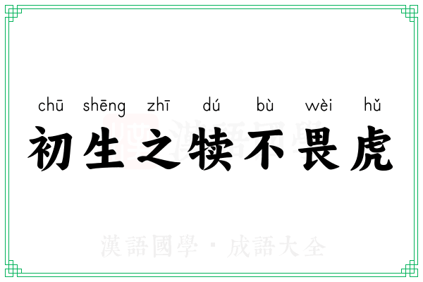 初生之犊不畏虎 初生之犊不畏虎