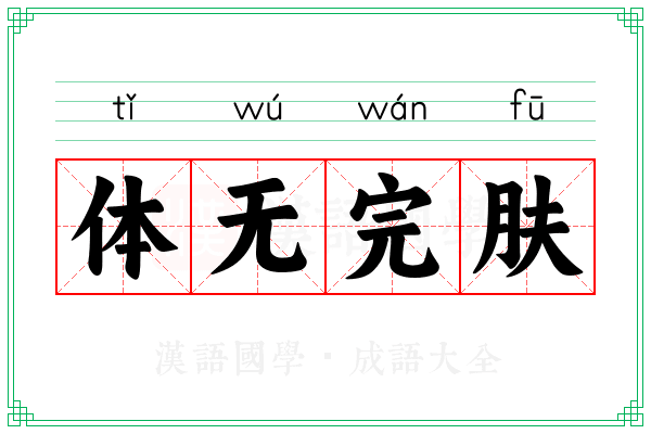 体无完肤 体无完肤