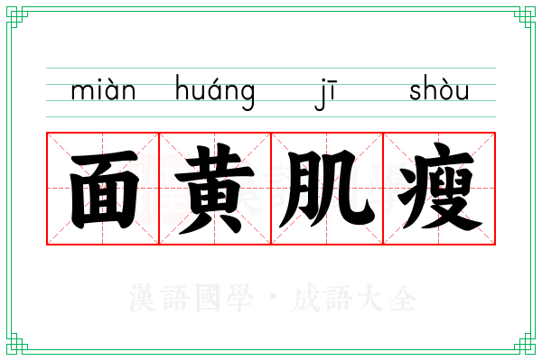面黄肌瘦 面黄肌瘦