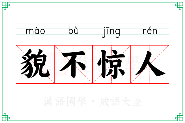 貌不惊人