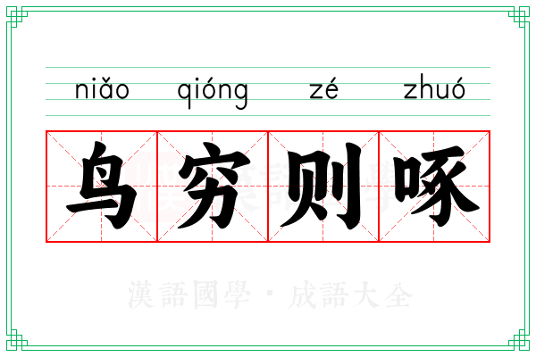 鸟穷则啄