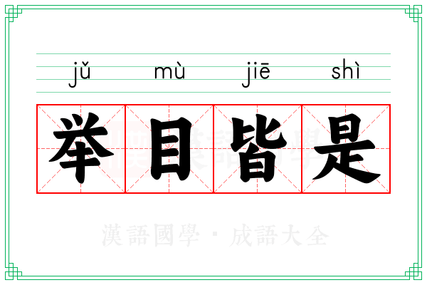举目皆是