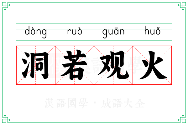 洞若观火 洞若观火