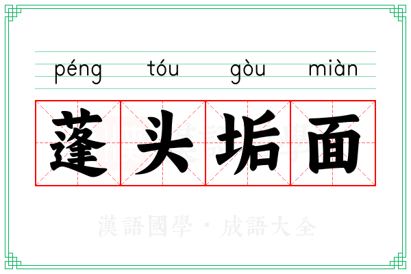 蓬头垢面 蓬头垢面