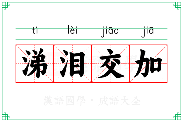 涕泪交加 涕泪交加