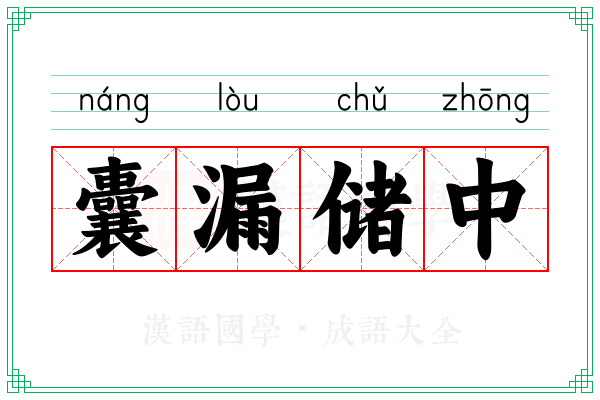 囊漏储中