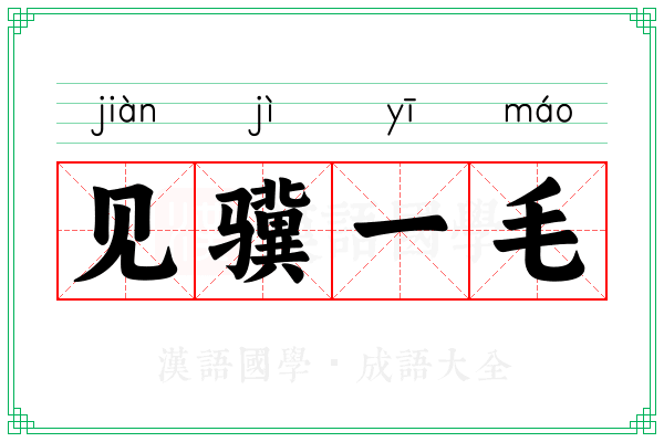 见骥一毛 见骥一毛