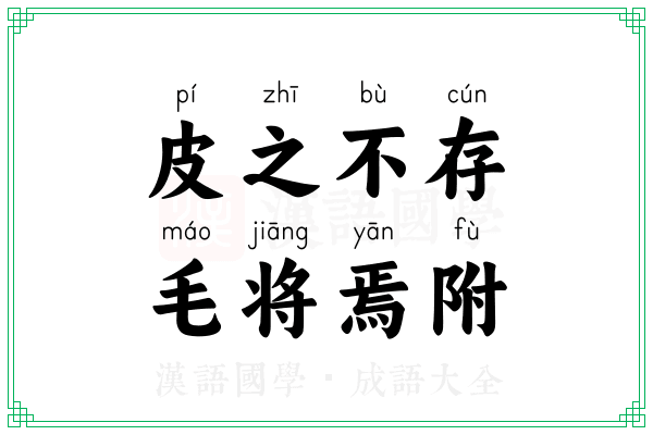 皮之不存,毛将焉附 皮之不存,毛将焉附