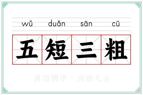 五短三粗