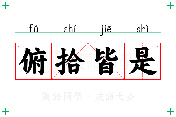 俯拾皆是 俯拾皆是