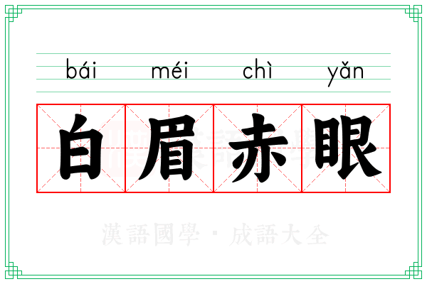 白眉赤眼 白眉赤眼