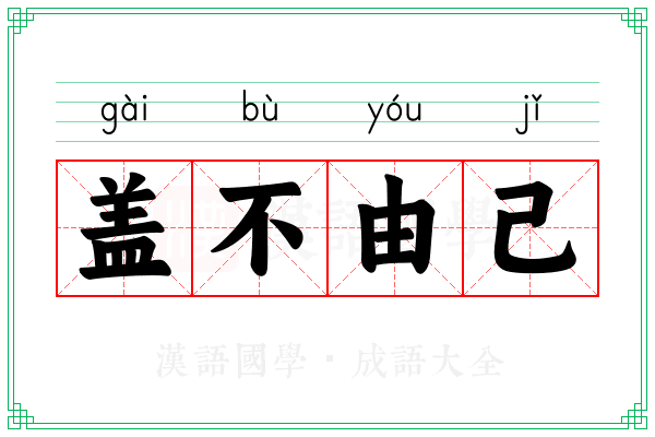 盖不由己