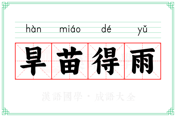 旱苗得雨 旱苗得雨