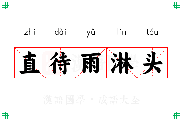 直待雨淋头