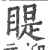 睼(印刷字体·宋·广韵)