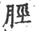 脛(印刷字体·宋·广韵)