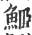 䱌(印刷字体·宋·广韵)