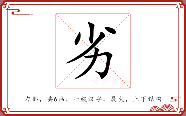 劣 劣